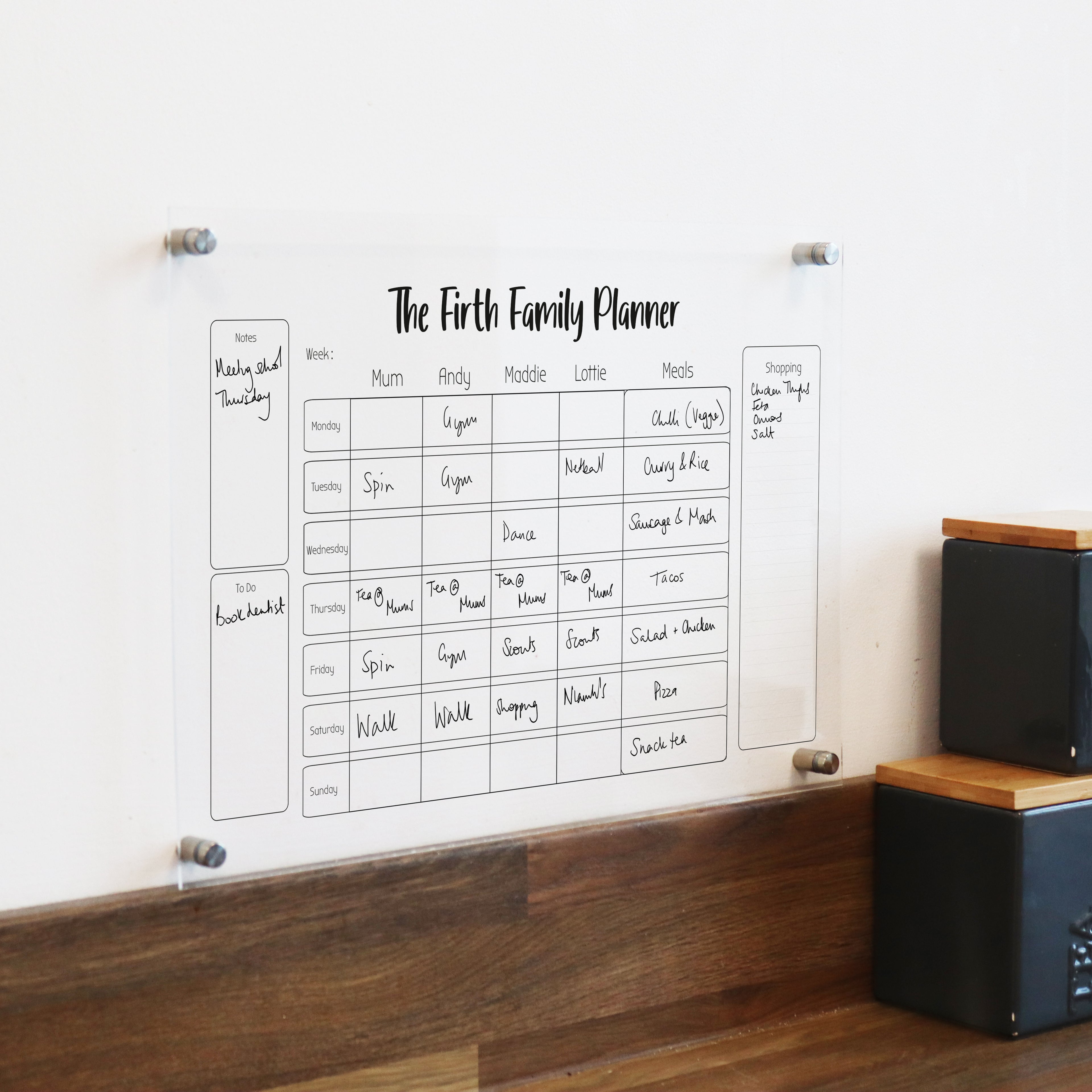 family wall planner wipe clean family organiser wall organiser for family activities plain black