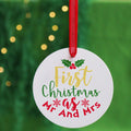 First Christmas As Mr And Mrs Tree Ornament