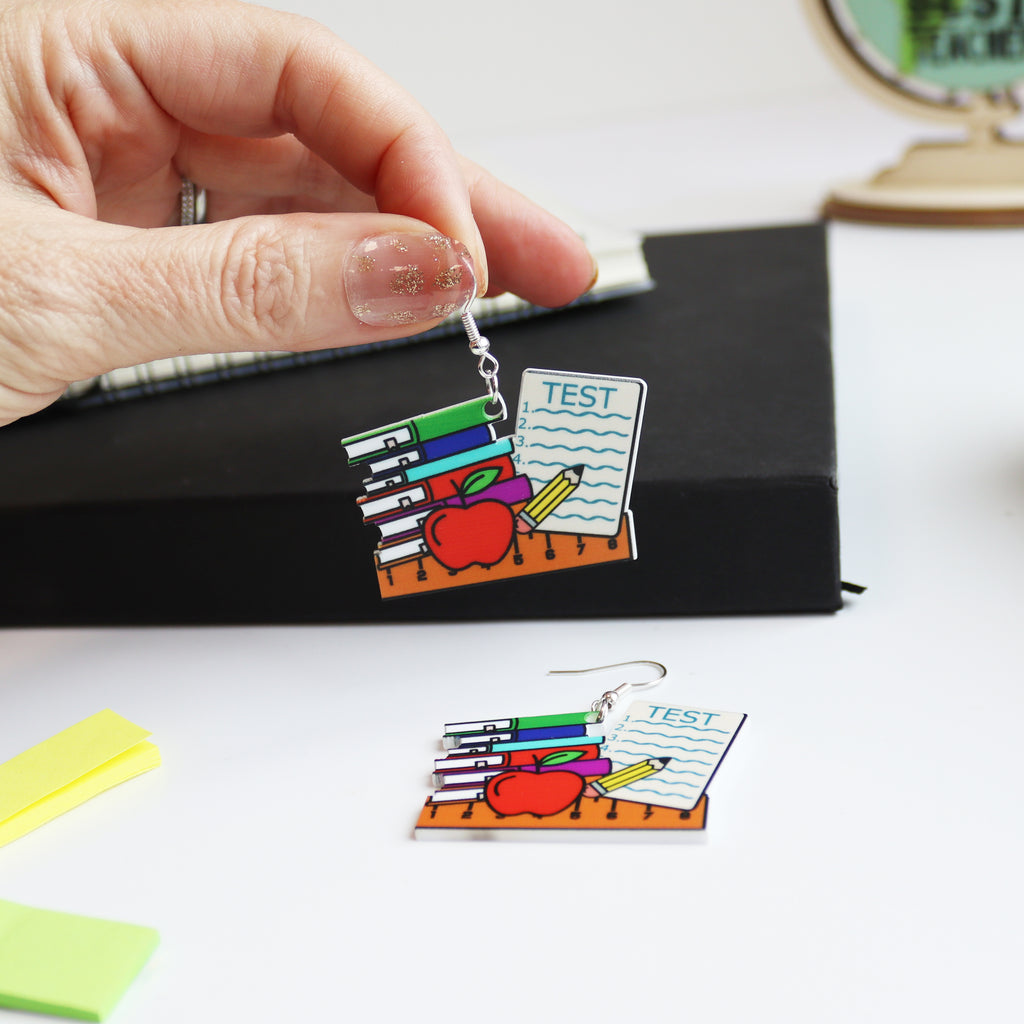 Teacher Book Stack Earrings