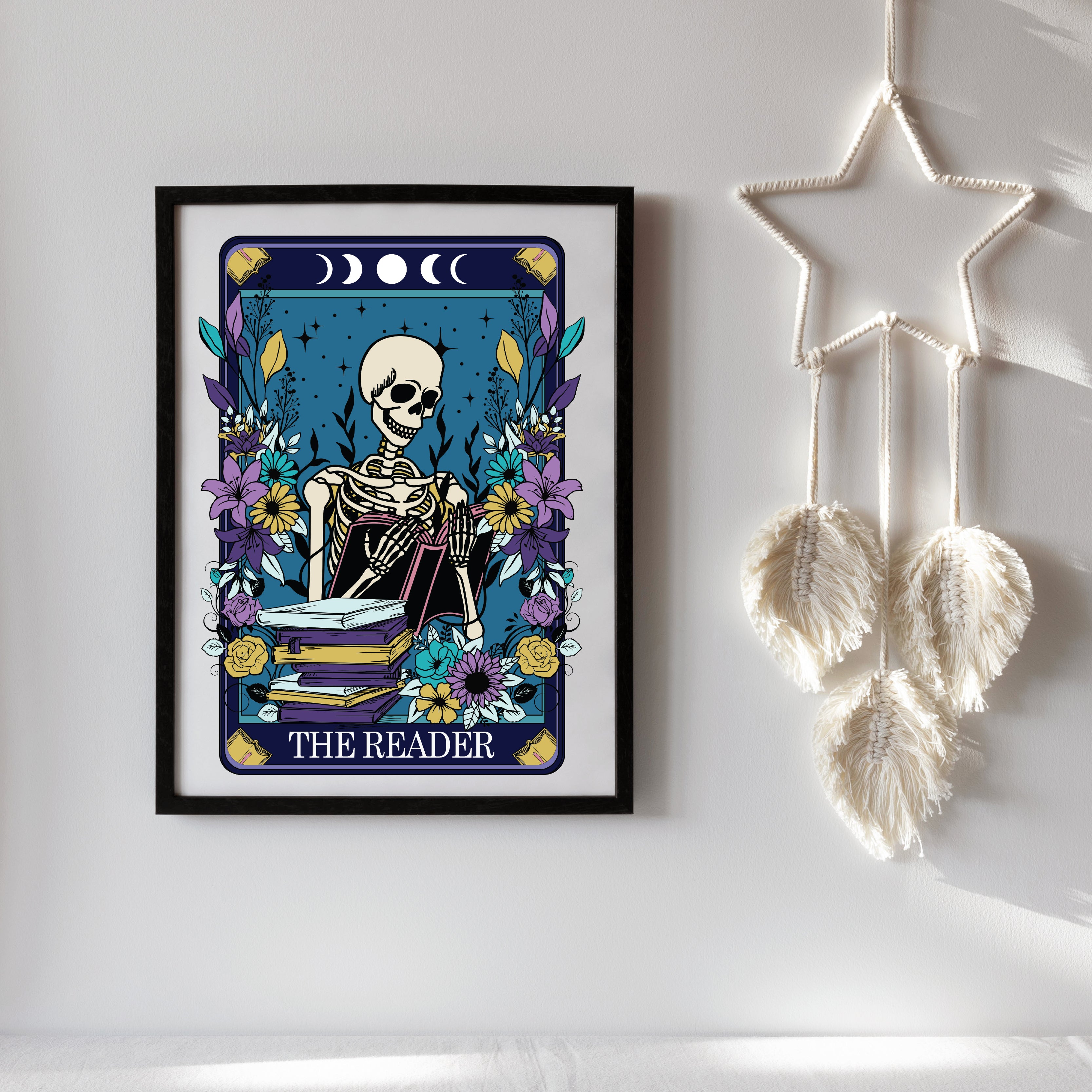 Tarot Style Typographical Print The Reader