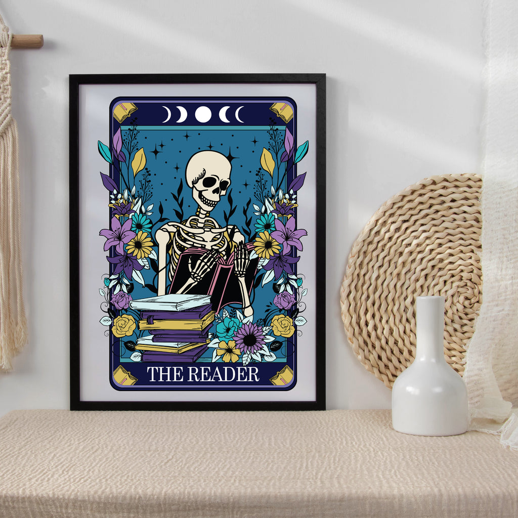 Tarot Style Typographical Print The Reader