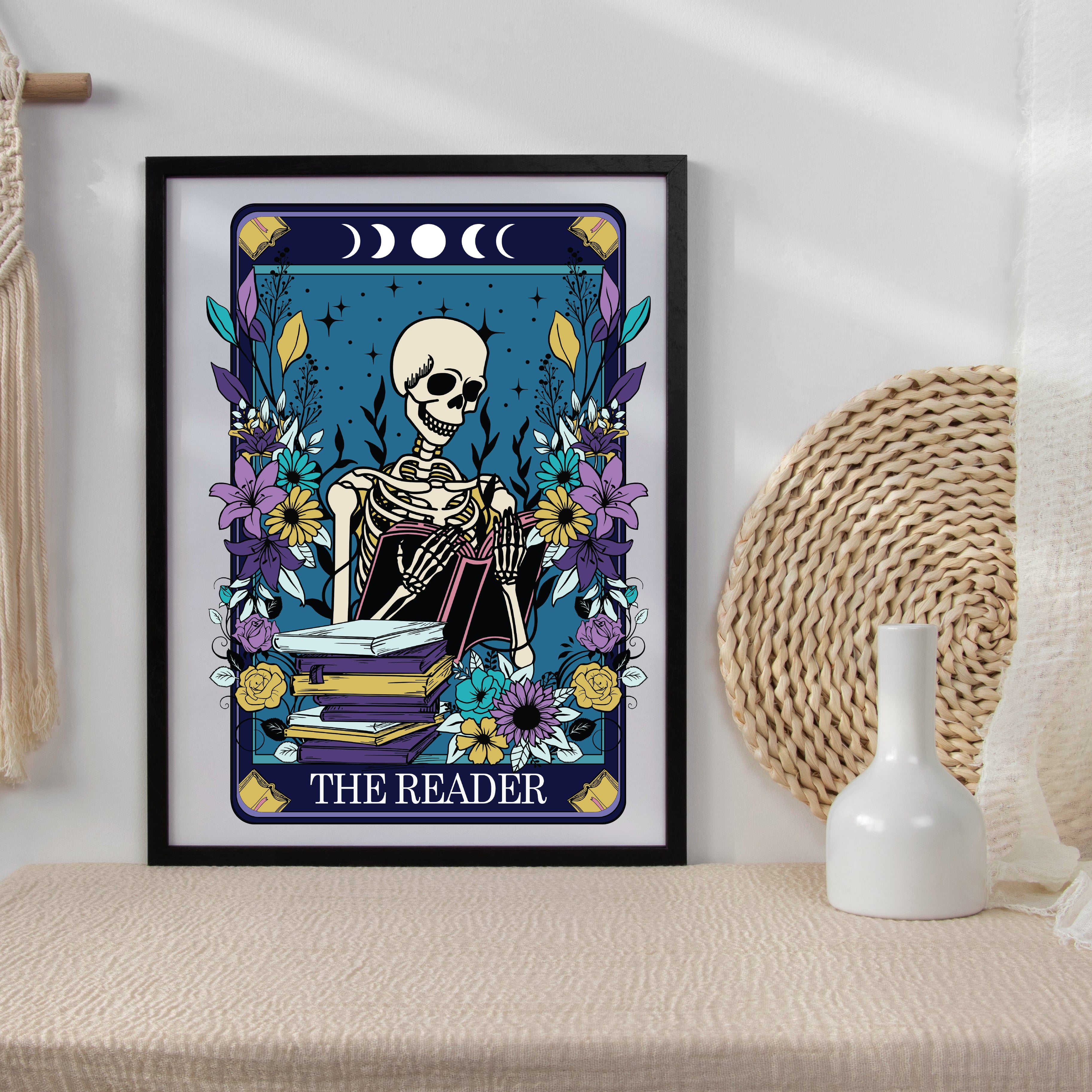 Tarot Style Typographical Print The Reader