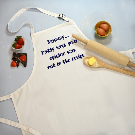 Opinion Not In The Recipe Personalised Apron