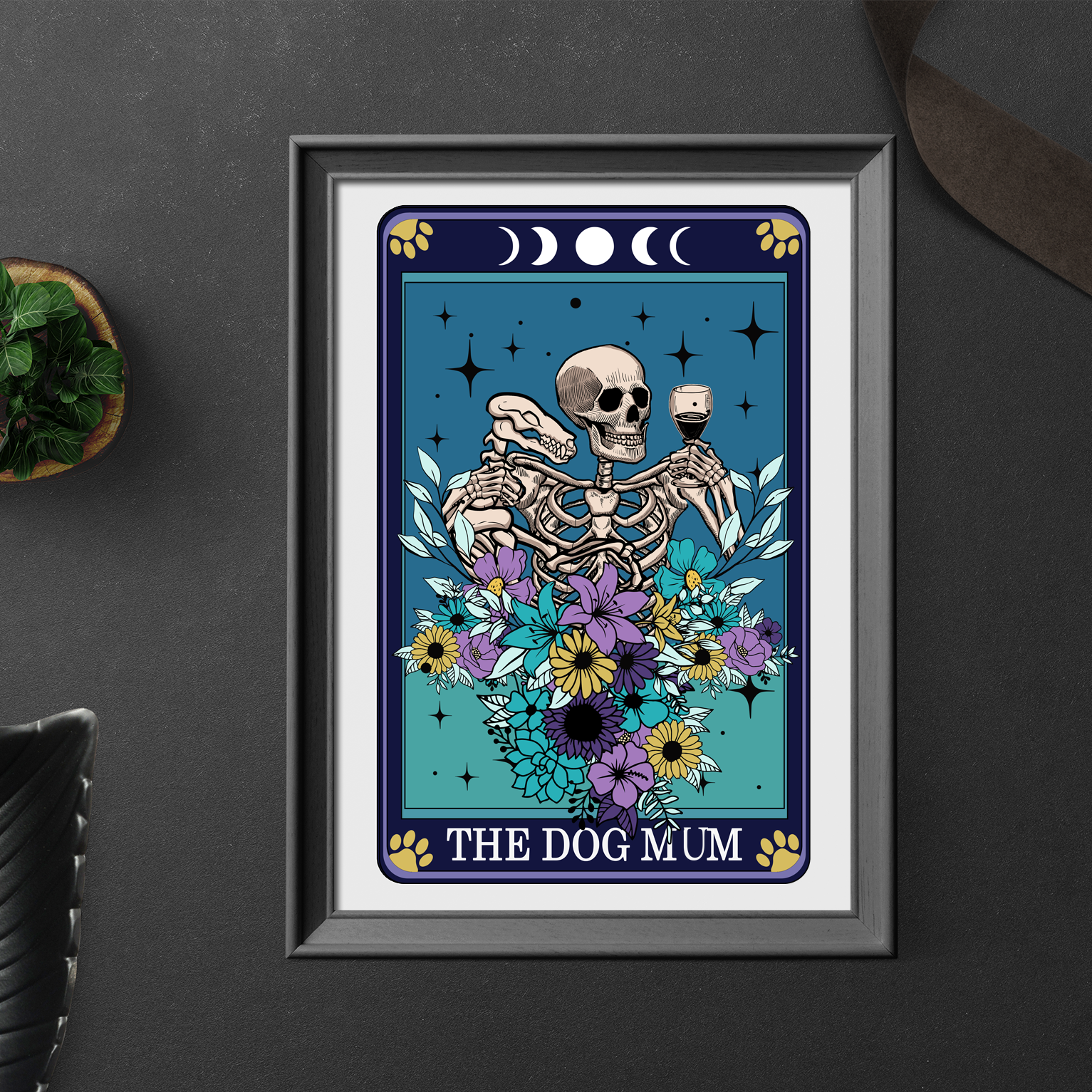 Tarot Dog Mum Typographical Print