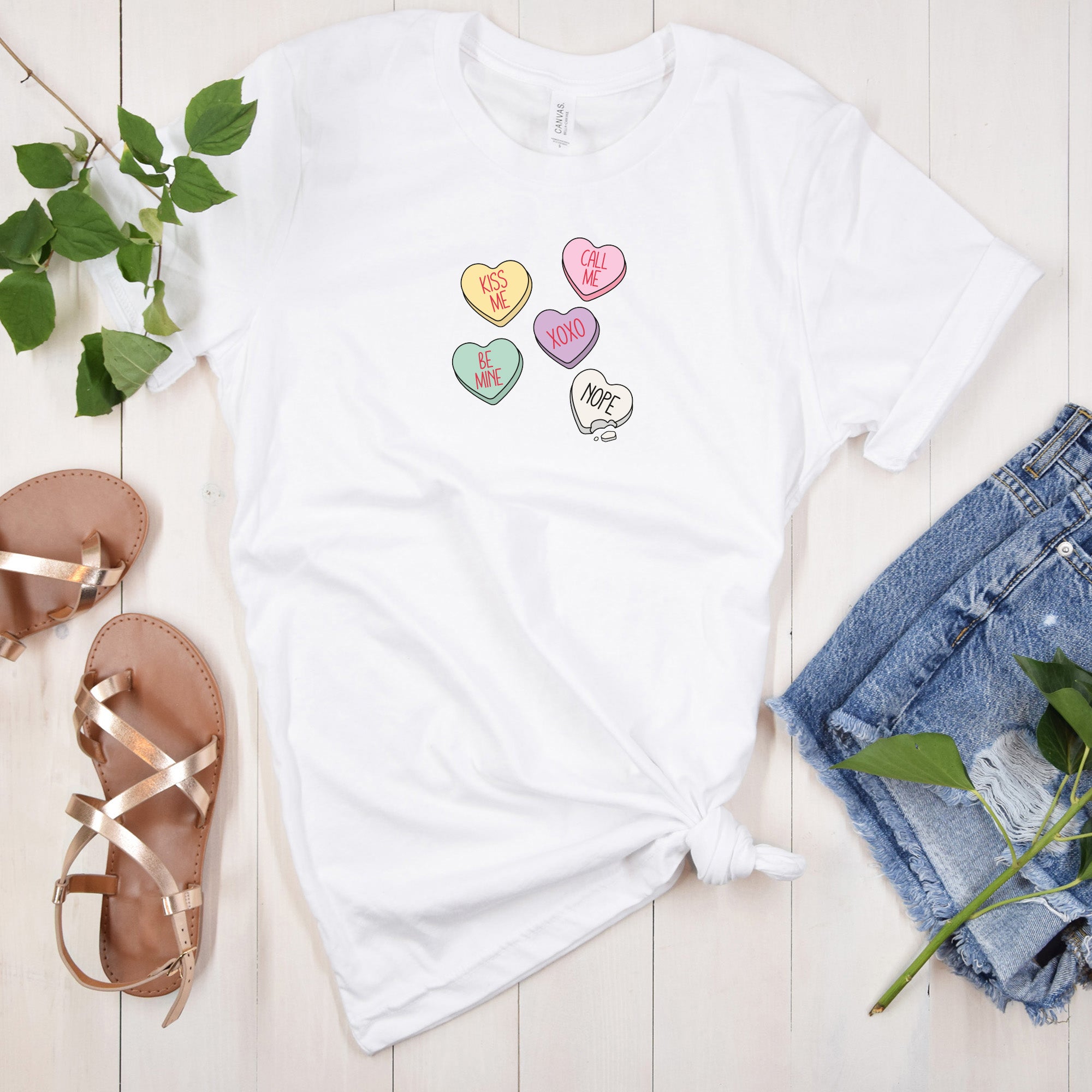 Nope Love Heart T Shirt