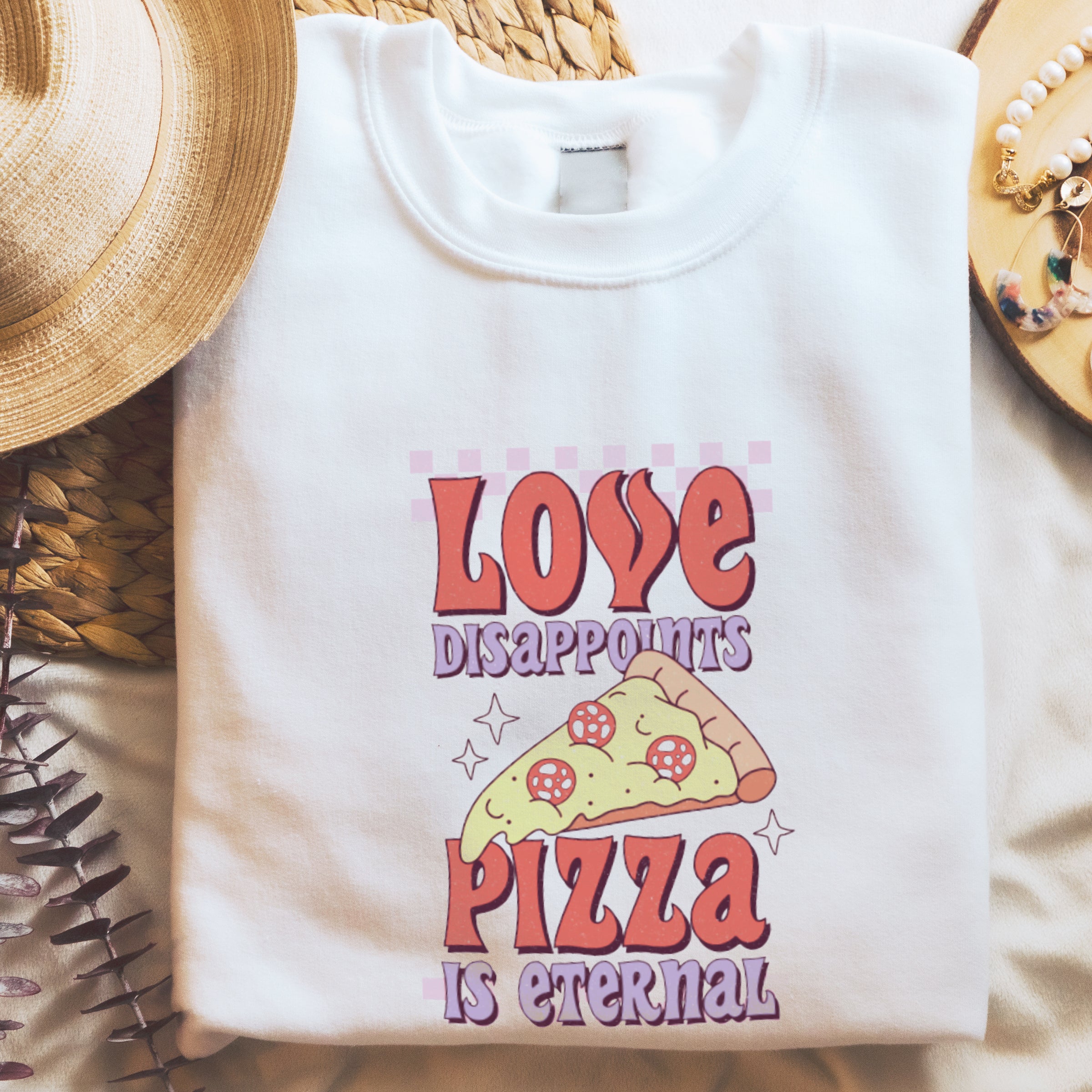 Anti Valentine's pizza design sweatshirt