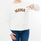 Vegan friendly white jumper printed with leopard print Mama design