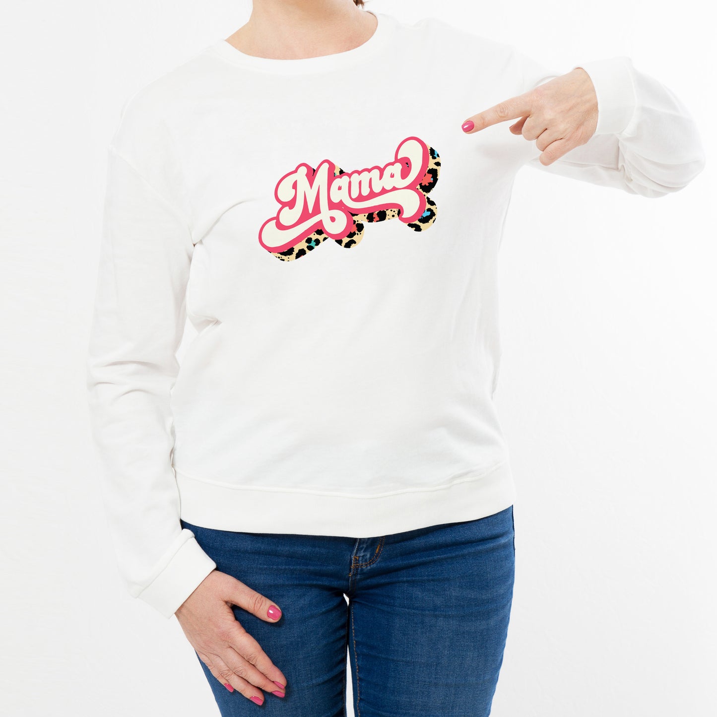 Gift for Mama a comfy soft white sweatshirt