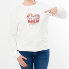 Funny white anti valentine's sweatshirt at least my dog loves me