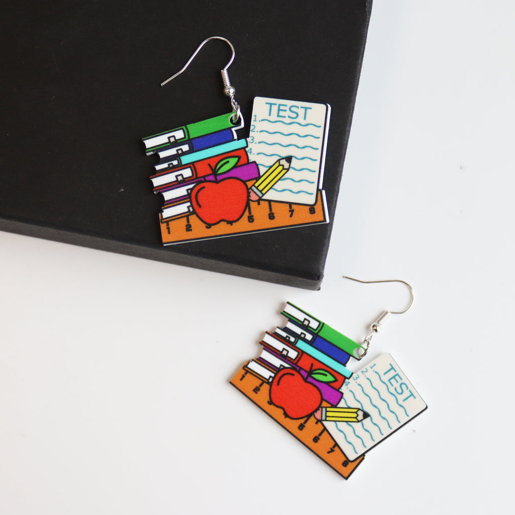Teacher Book Stack Earrings