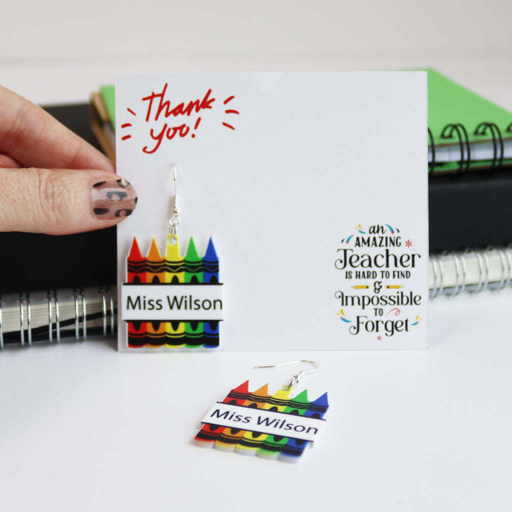 Personalised Teacher Earrings