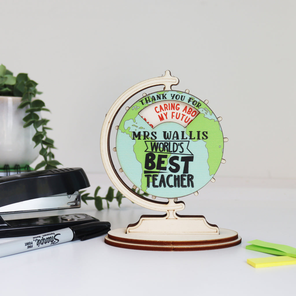 Personalised Wooden Keepsake Best Teacher Card