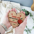 Personalised Thank You Teacher Heart Gift