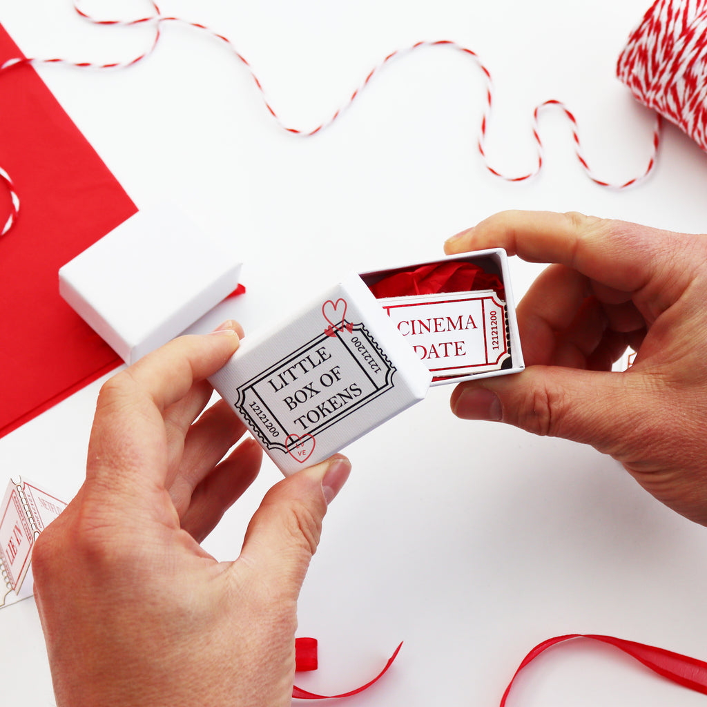 Personalised Date Ideas Ticket Stub Tokens Valentine's Day
