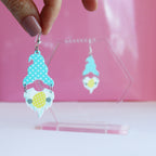 gonk easter gnome earrings costume jewellery