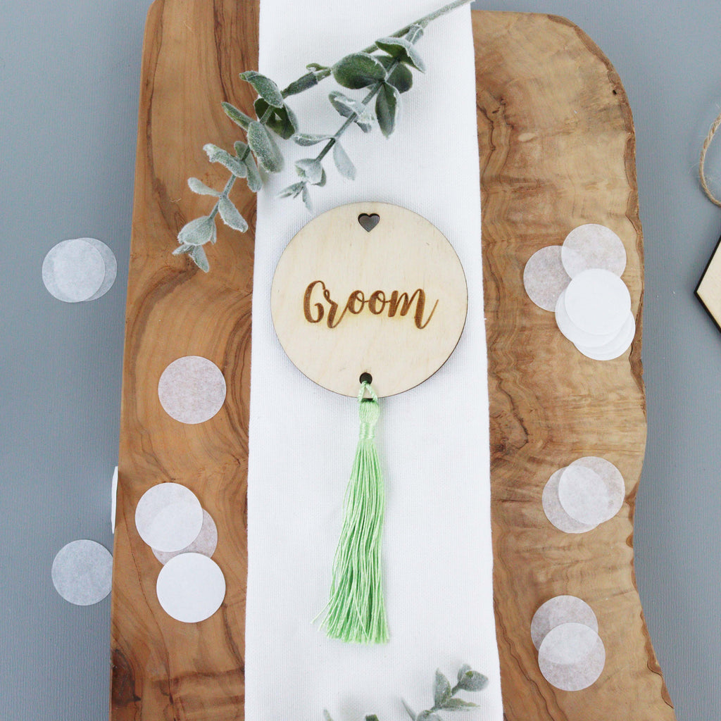 Personalised Round Tassel Place Settings