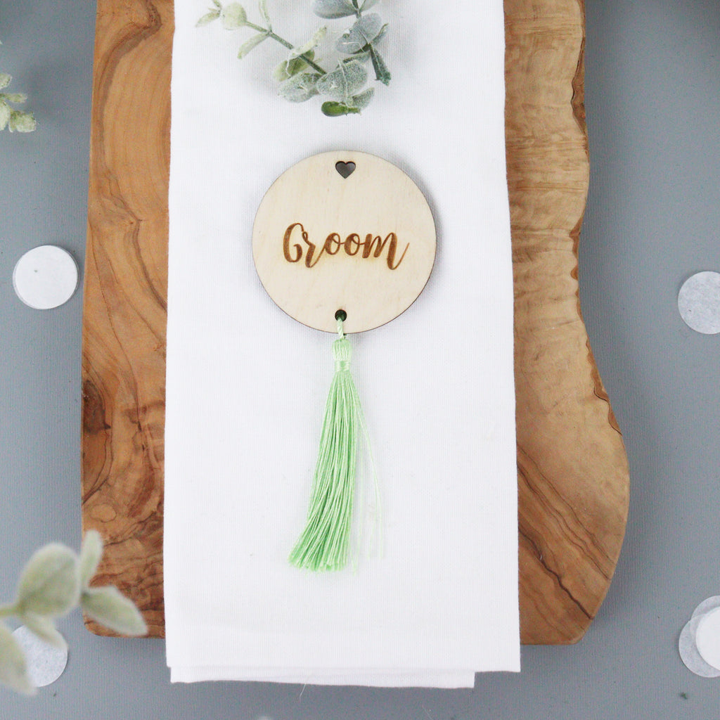 Personalised Round Tassel Place Settings