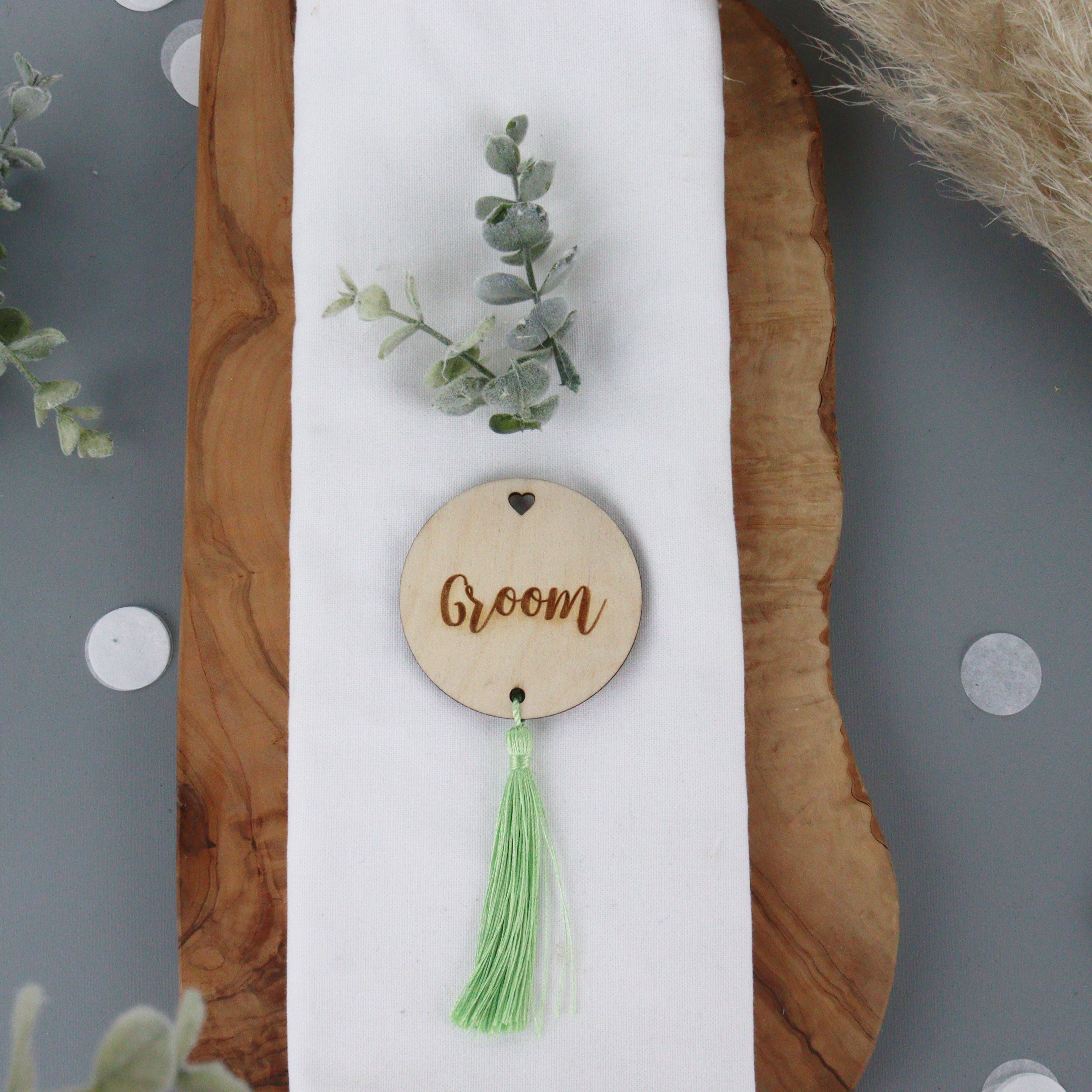 Personalised Round Tassel Place Settings
