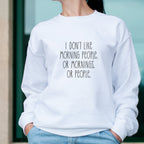 Casual slogan t shirt white with black type