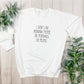 Vegan friendly white soft jumper with morning person slogan