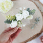 Cream And Sage Green Bridal Flower Comb