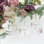 Hexagonal Acrylic Hanging Wedding Table Plan