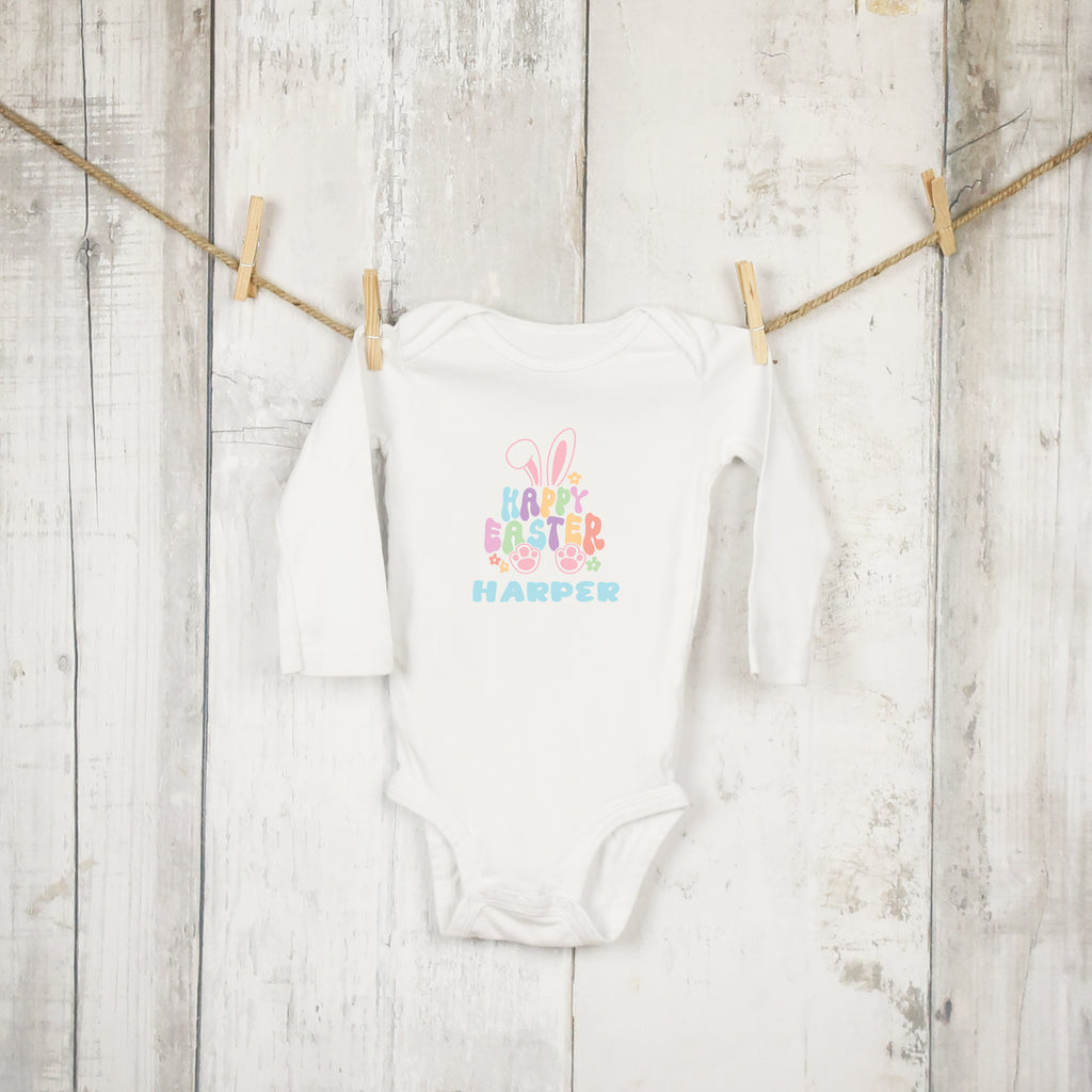 personalised happy easter personalised gift baby grow