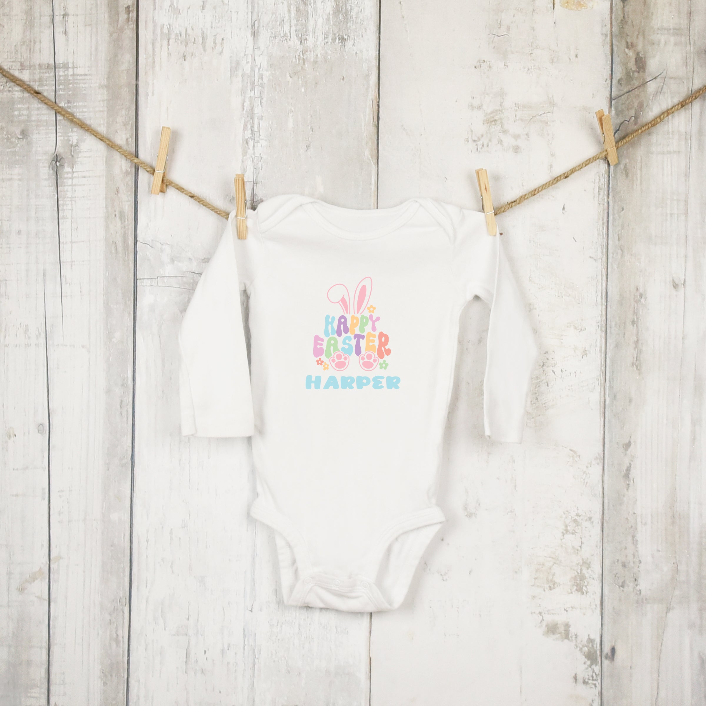 personalised happy easter personalised gift baby grow