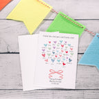 Thank You Teacher Hearts Card