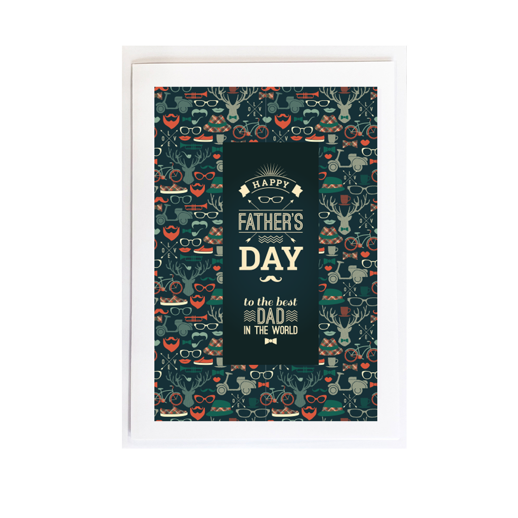 Hipster Dad Father's Day Card