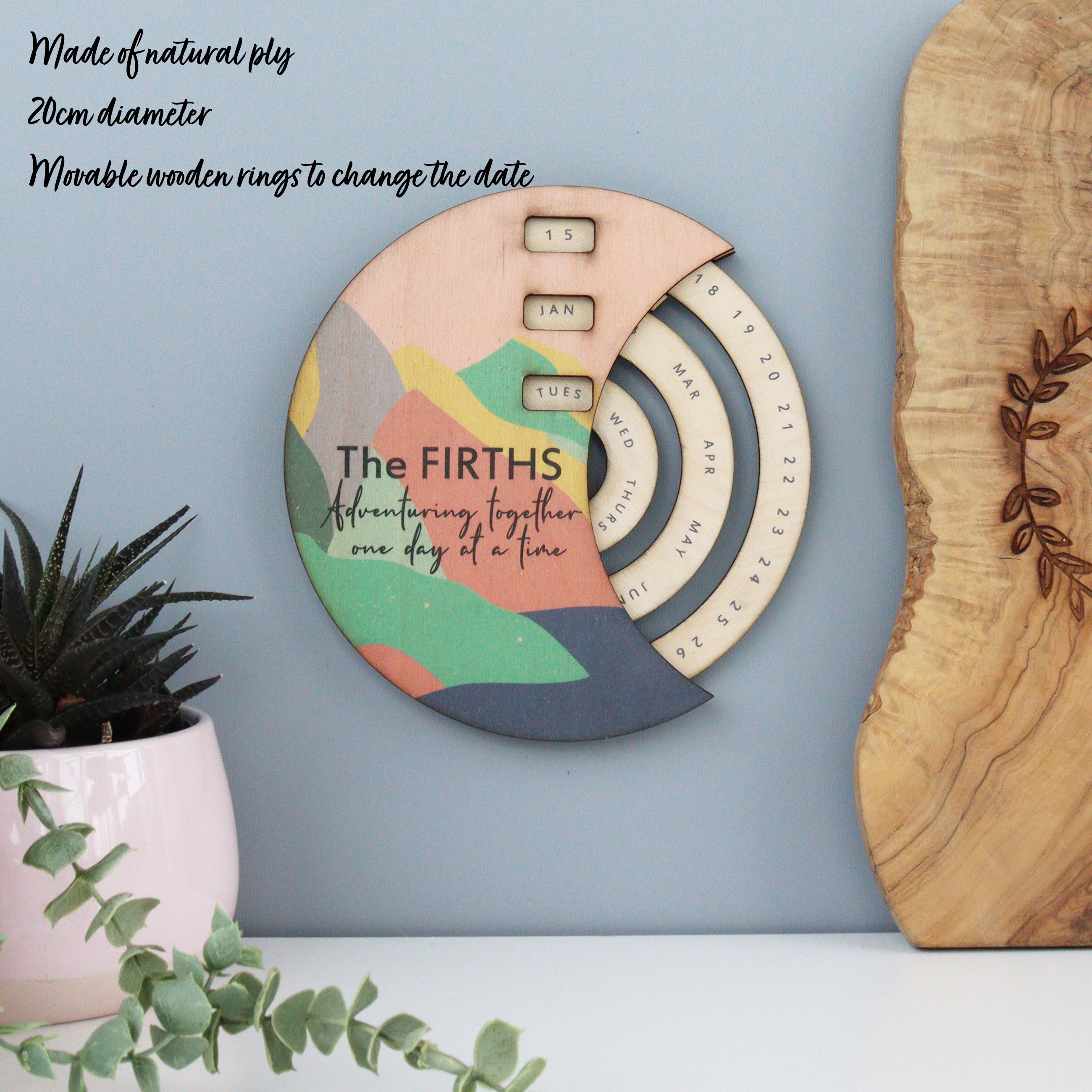 Personalised Family Perpetual Calendar