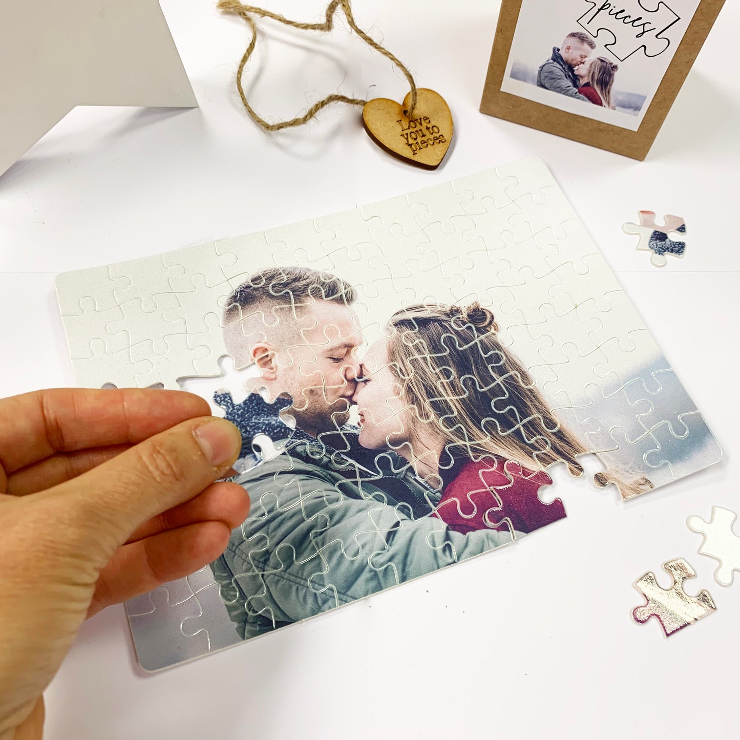 Personalised Rectangular Love You To Pieces Jigsaw