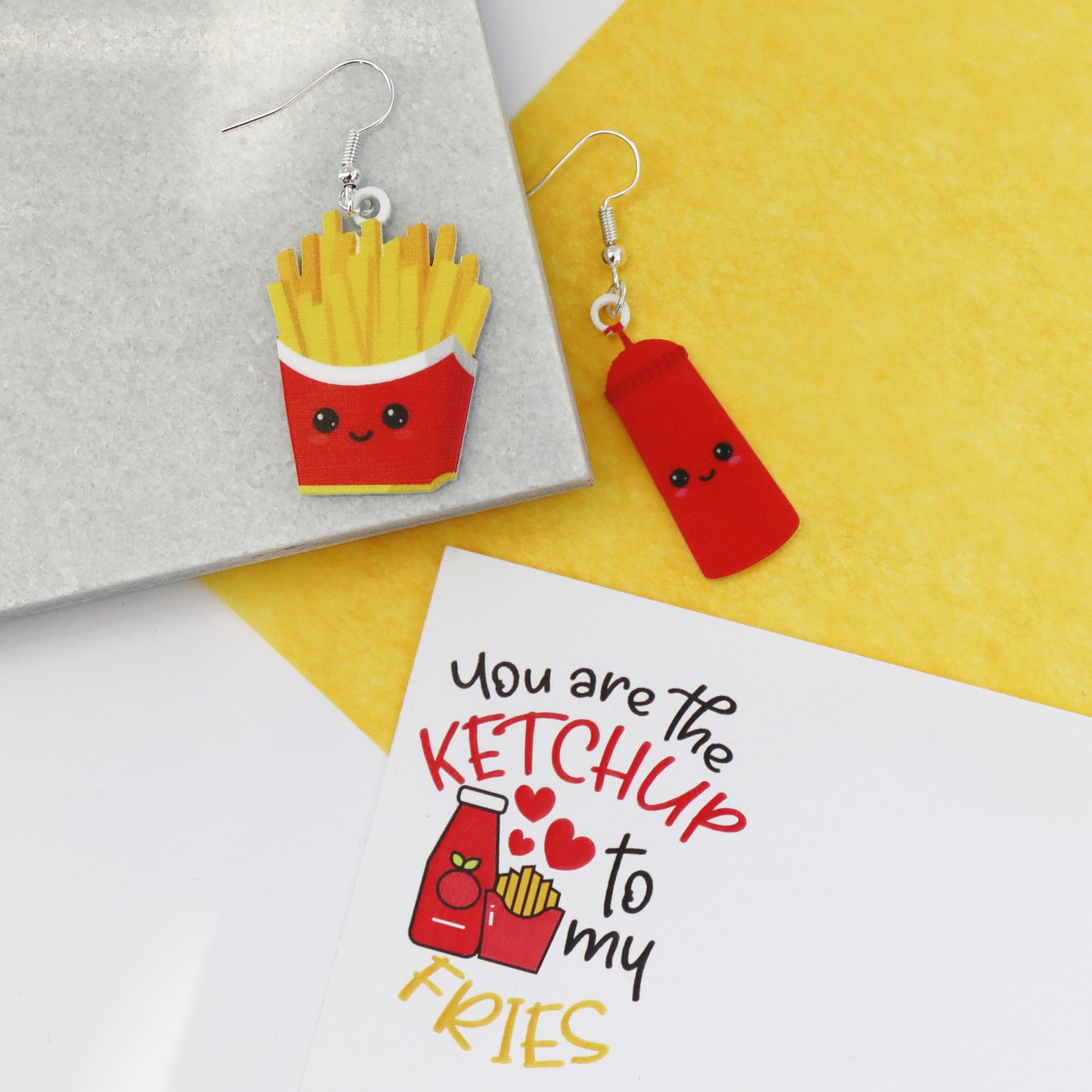You Are The Ketchup To My Fries Acrylic Earrings