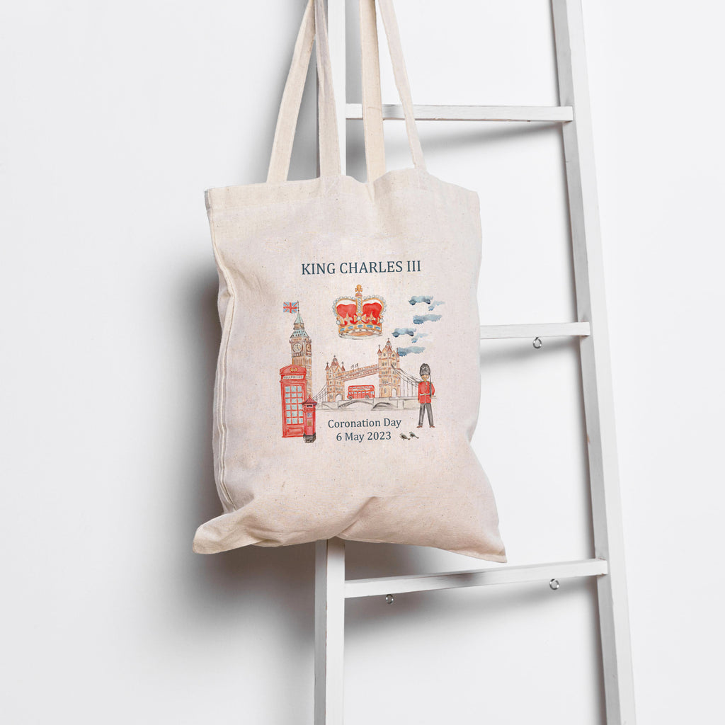King Charles Coronation Tote Bag