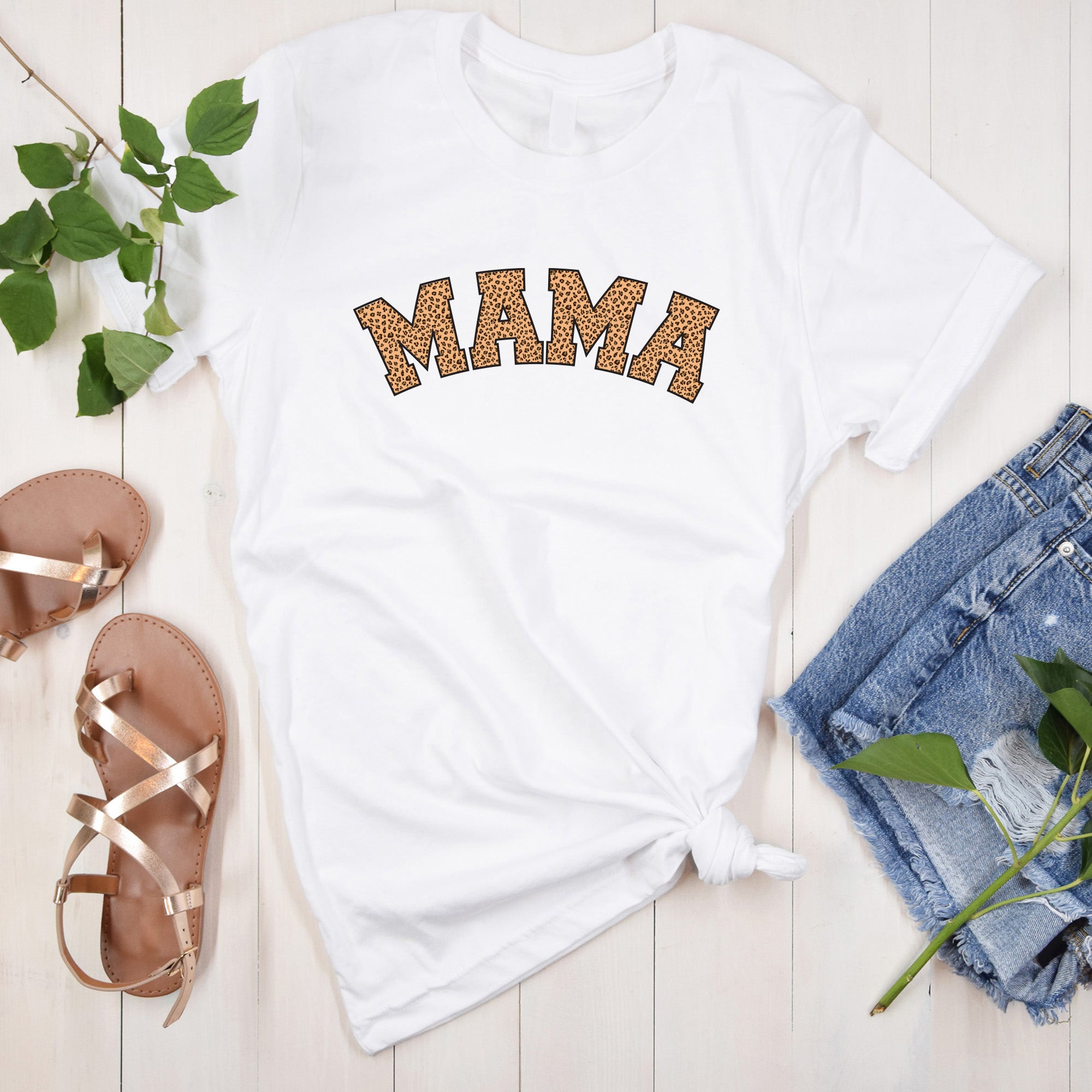 Leopard Print Mama Modern Tee