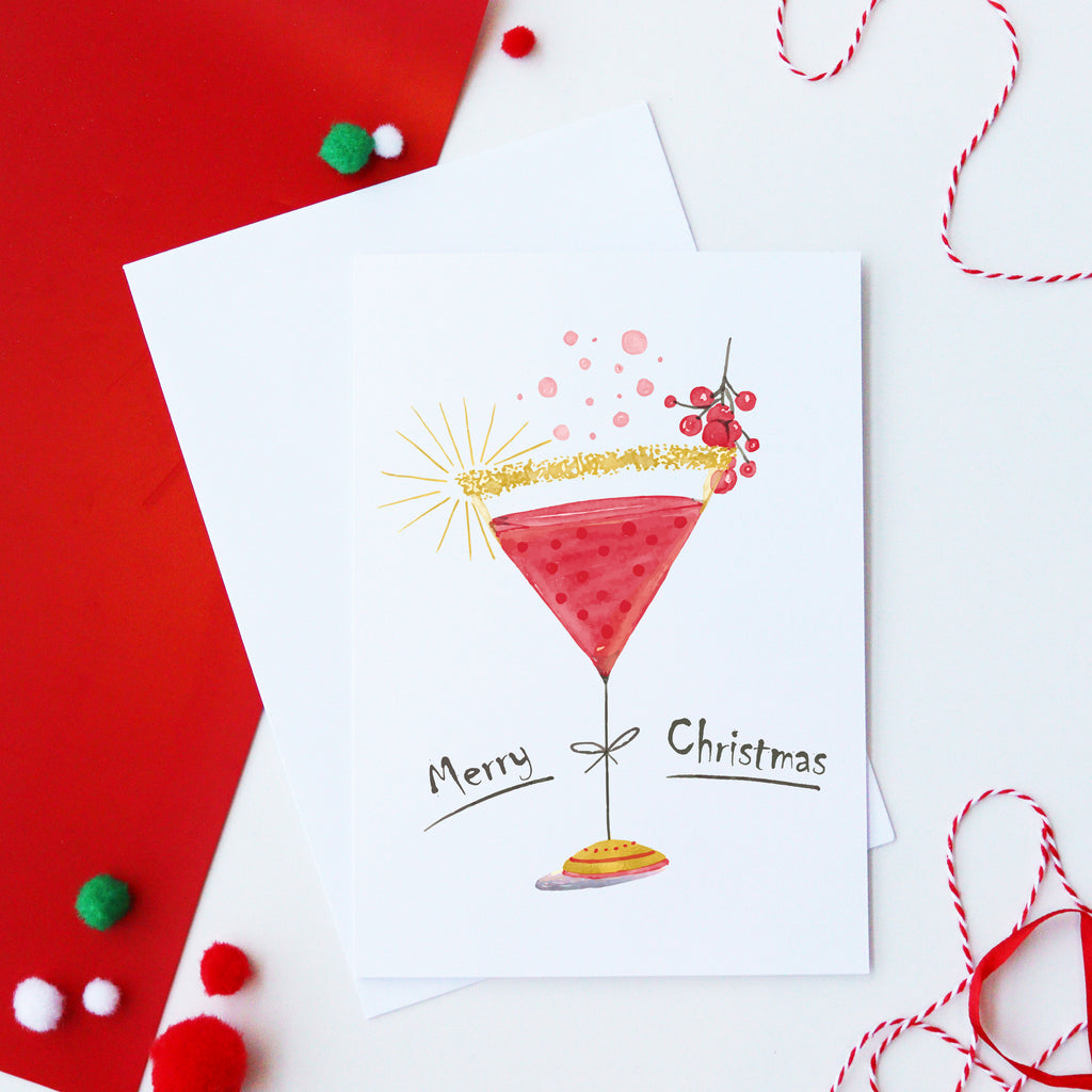 Merry Christmas Cocktail Card