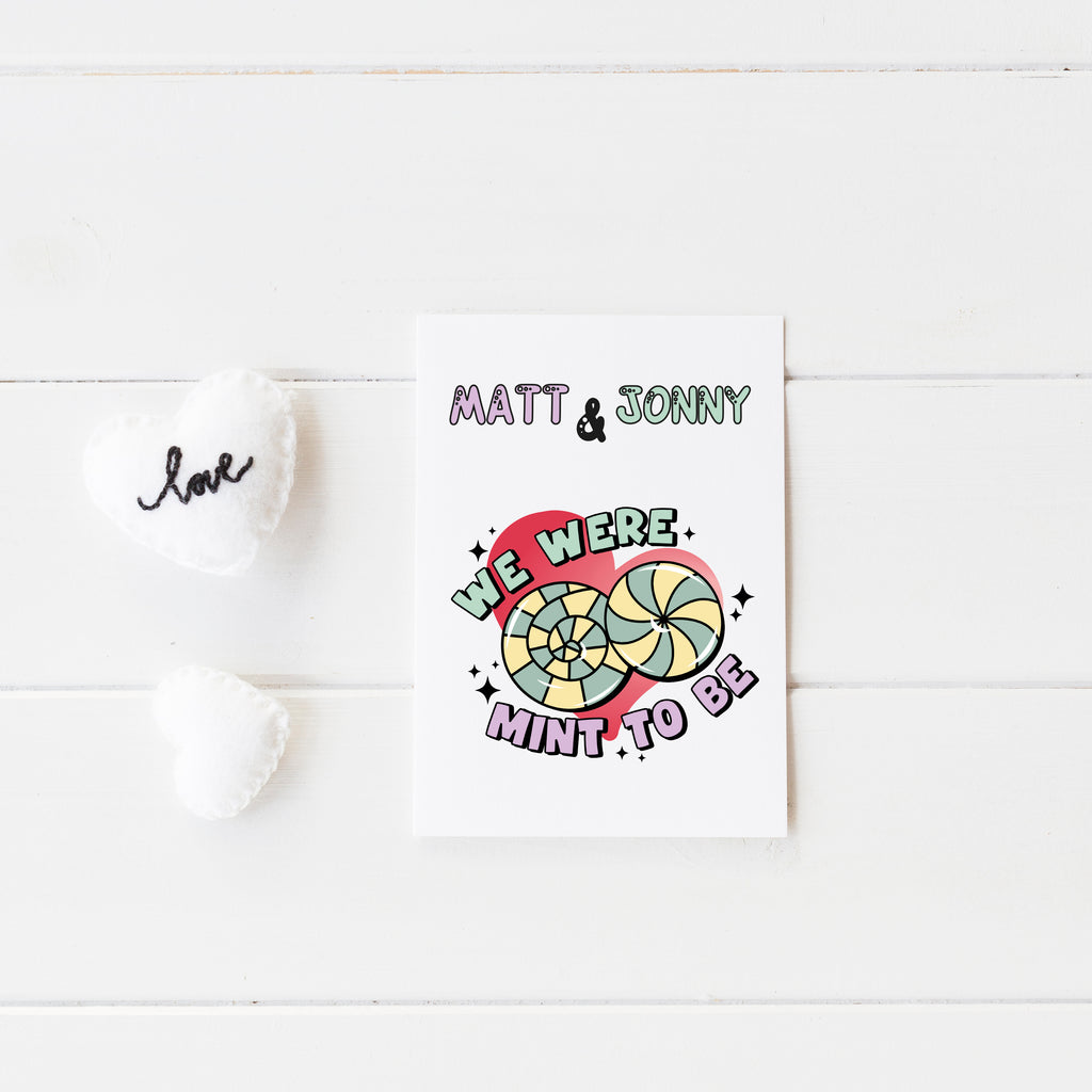 We Were Mint To Be Personalised Valentine's Card