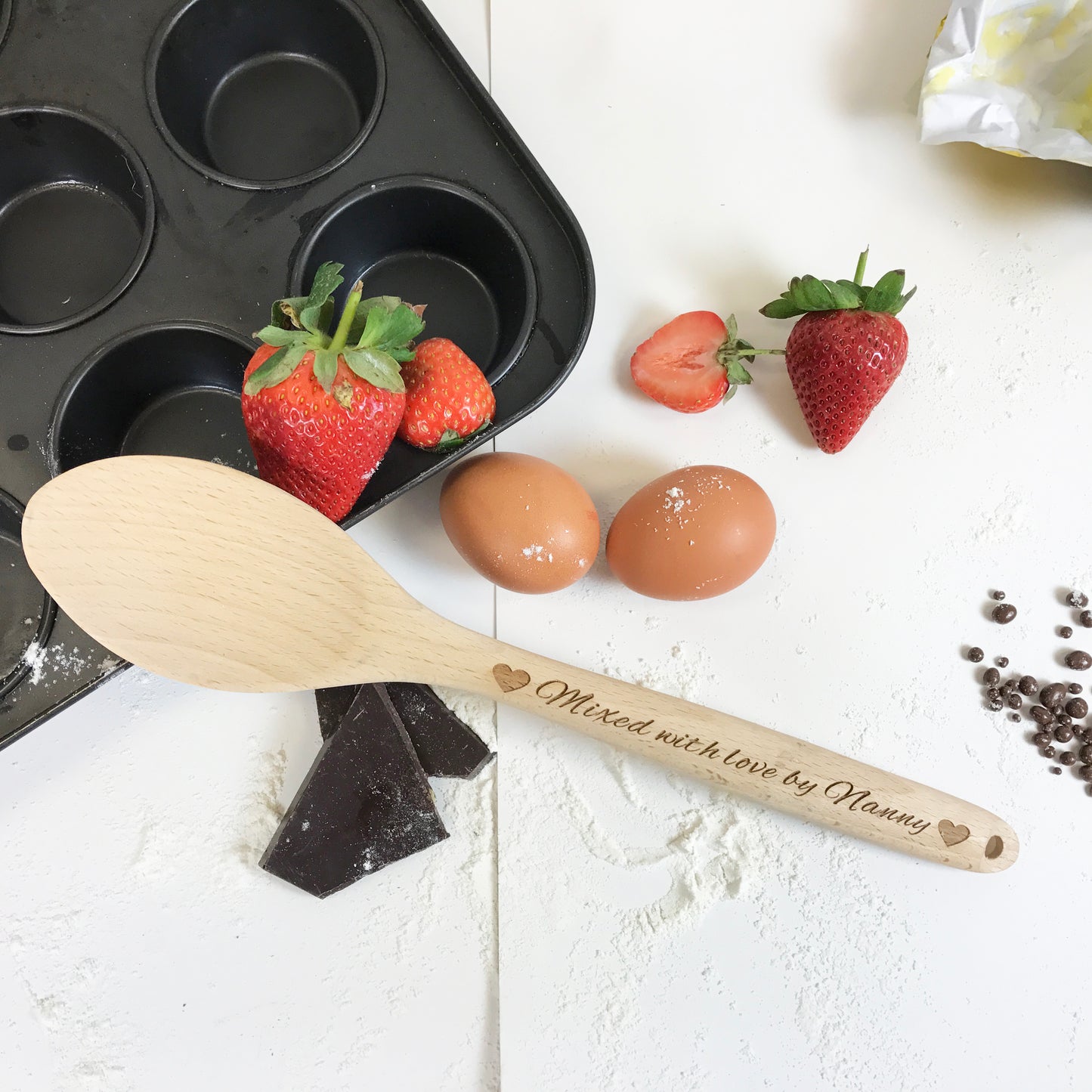 Mixed with Love Wooden Spoon