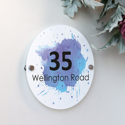 Modern Printed Round House Sign
