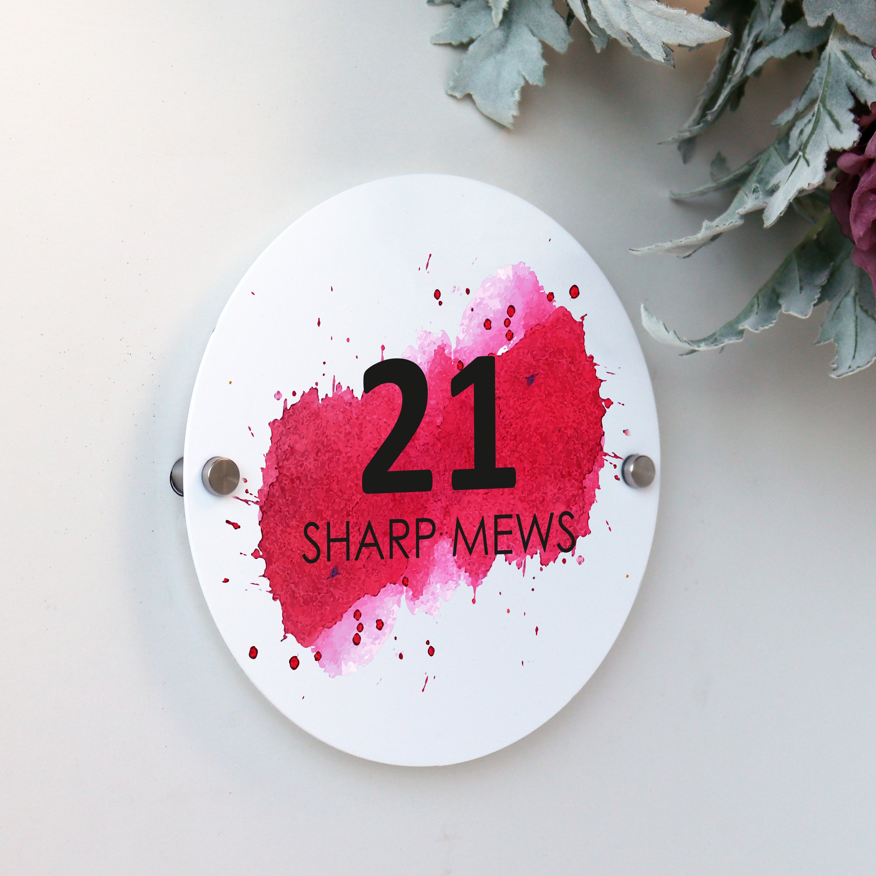 Modern Printed Round House Sign