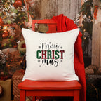 Tartan Merry Christmas Cushion