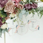 Hexagonal Acrylic Hanging Wedding Table Plan