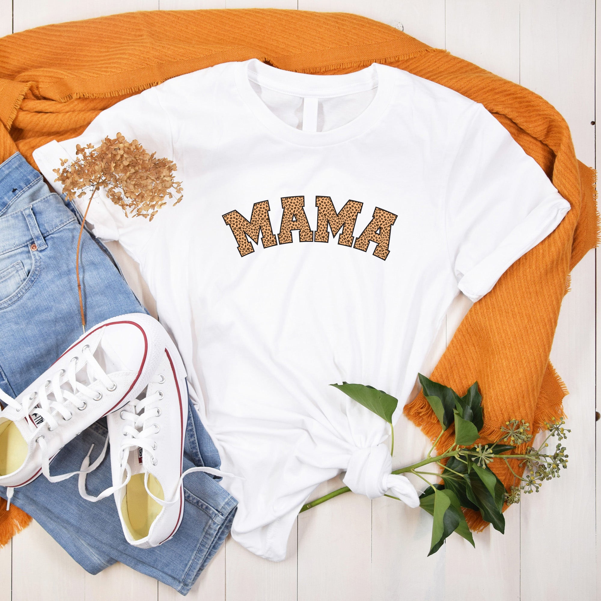 Leopard Print Mama Modern Tee