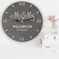 Personalised Slate Mr And Mrs Clock