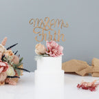 Personalised Wooden Name Wedding Cake Topper