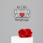 Personalised Elephant Wedding Cake Topper
