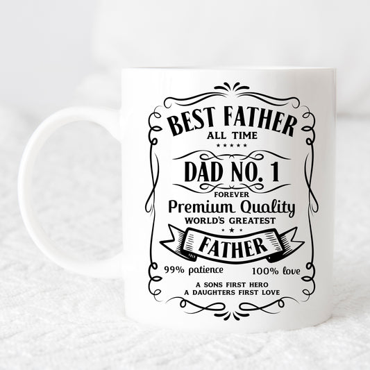 Number One Dad Father's Day Mug