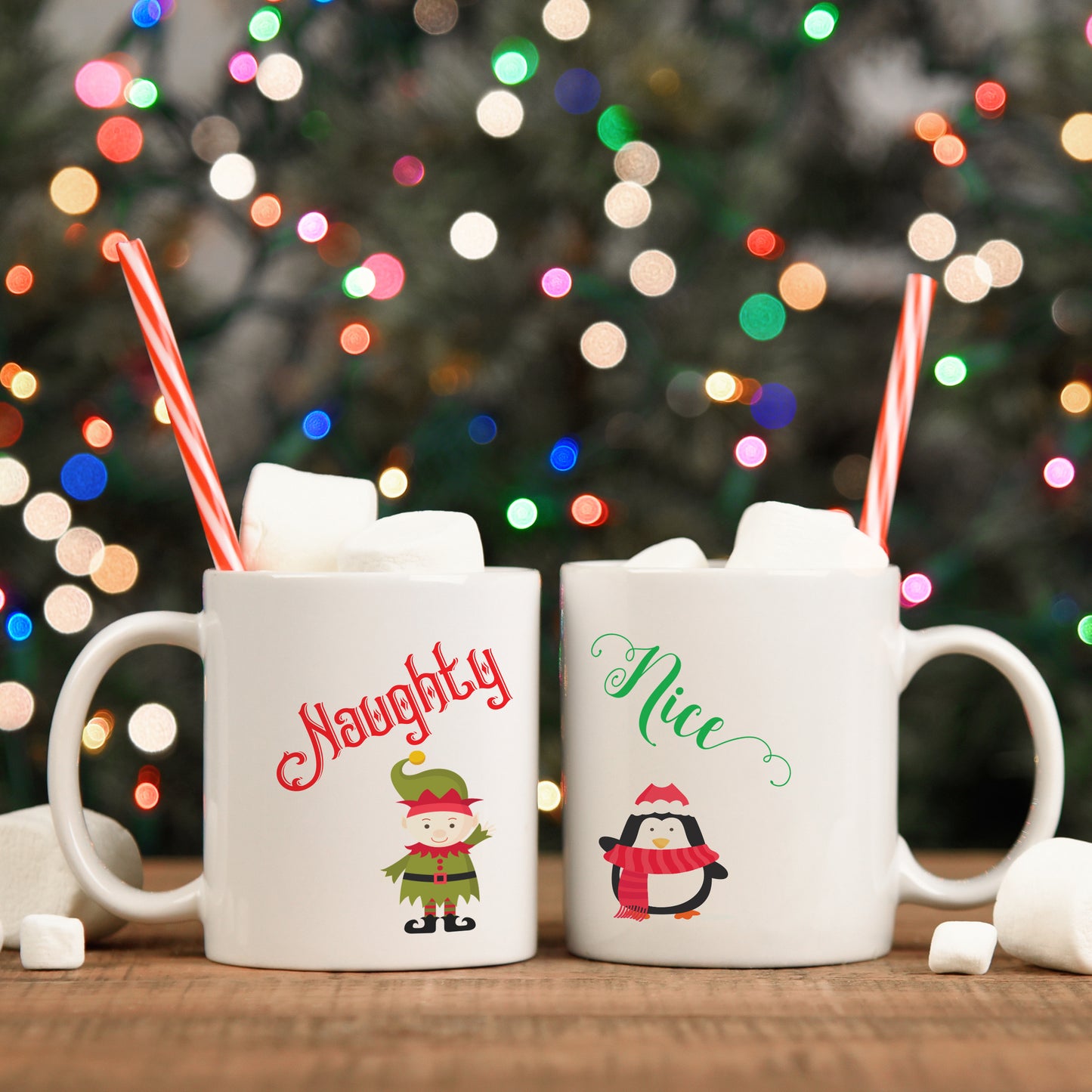Naughty And Nice Christmas Mug Set