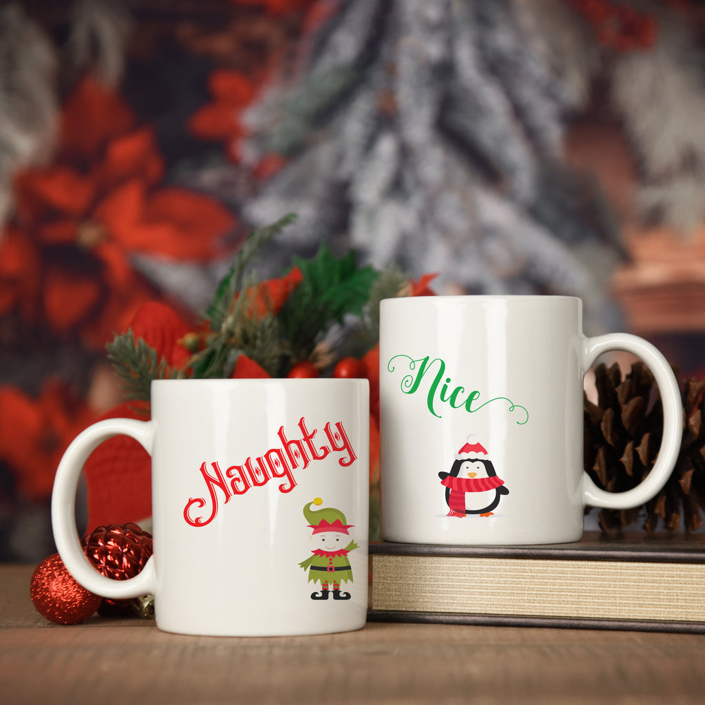 Naughty And Nice Christmas Mug Set