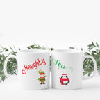 Naughty And Nice Christmas Mug Set